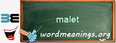 WordMeaning blackboard for malet